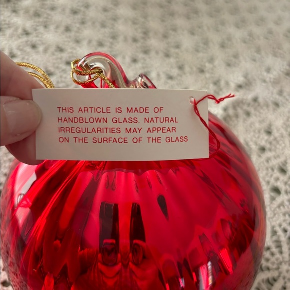 Dept 56 mercury glass 6” or 150mm red ball  ornament ingreat cond! Preloved - Picture 7 of 12